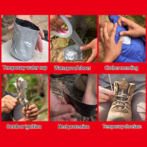 <span class=keywords><strong>Nastro</strong></span> Adesivo da Viaggio per Riparazioni di Emergenza, <span class=keywords><strong>Nastro</strong></span> in Tessuto Portatile Mini con Moschettone per Zaini e Campeggio - Product Image 5