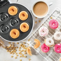 Macchina Portatile per Mini Ciambelle con Riscaldamento Bilaterale, Piastra Antiaderente per Cupcake e Snack
