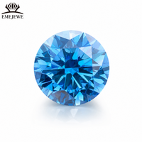 EMEJEWE Diamant de laboratoire bleu certifié IGI VVS2 EX 10,92 ct, couleur vif brillant, pierre précieuse en vrac pour la fabrication de bijoux sur mesure