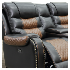 Sofá Esquinero Reclinable Directo <span class=keywords><strong>de</strong></span> Fábrica Frank, Juego <span class=keywords><strong>de</strong></span> Sofás para Sala <span class=keywords><strong>de</strong></span> Estar, Diseño Vertical Acanalado para Proyectos <span class=keywords><strong>de</strong></span> Villas y Hoteles <span class=keywords><strong>de</strong></span> Lujo - Product Image 3