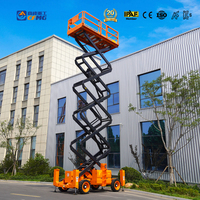 Plateforme élévatrice à ciseaux tout-terrain conforme à la norme CE CFPT, élévateur électrique à ciseaux autopropulsé