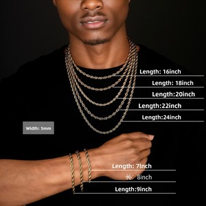 European American Stainless Steel Twisted <b>Chain</b> Unisex Cross-Border Trendy Able <b>Rope</b> <b>Chain</b> Bracelet Manufacturer Tanjing - Product Image 4