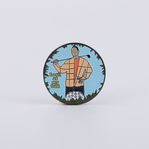 Marqueur de balle de golf en fer/acier à faible MOQ avec motif coloré et design amusant, <span class=keywords><strong>carte</strong></span> de golf en métal imprimée - Product Image 3