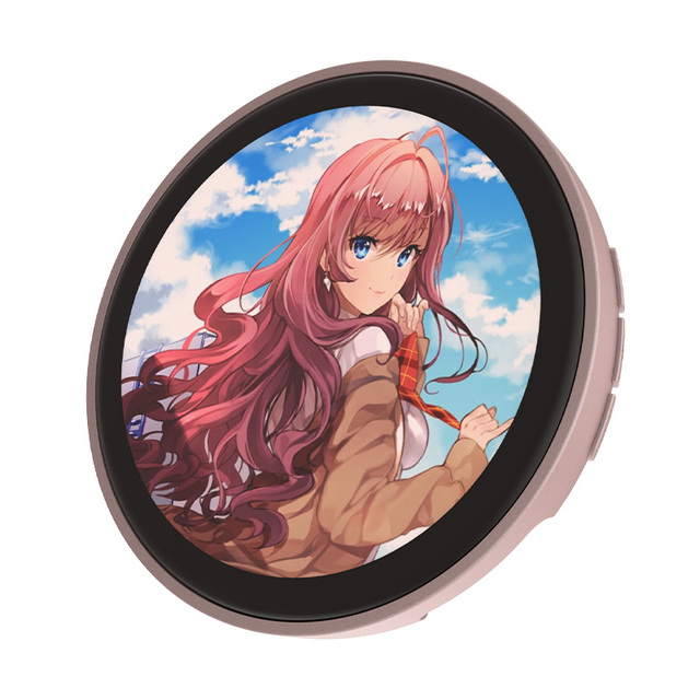 1.85" HD Screen E Badge Digital Video Badge with Photo GIF Display APP Controlled Smart Electronic Wearable Pin Badge for Fans