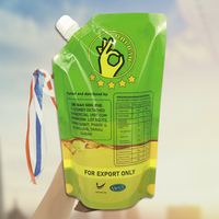 Pochette souple alimentaire anti-fuite de 1L avec bec verseur, sac d'emballage portable pour liquides, idéal pour l'huile de cuisson et l'exportation