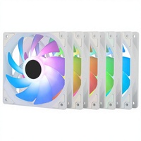 Ventilateur CPU ARGB blanc 120 mm professionnel pour PC, personnalisable R&D, refroidisseur de boîtier X1, 4 broches PWM, roulement fluide silencieux 1550 tr/min pour ordinateur de bureau