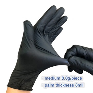 Gants jetables en <span class=keywords><strong>nitrile</strong></span> noir 5 mil, sans latex, sans poudre, texture lisse, non stériles, taille <span class=keywords><strong>L</strong></span>, 100 unités - Product Image 3