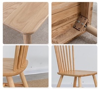 Chaise en bois avec dossier ergonomique courbé en bois de caoutchouc durable et résistant à la décomposition