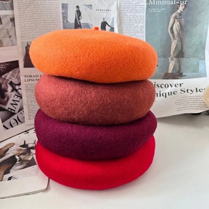 Nouveau Béret en Laine Unisexe <span class=keywords><strong>Automne</strong></span> Hiver 2025 Personnalisé, Style Décontracté, Broderie 3D Champignon, Doublure Polaire, Bord Profond, Circumfréquence de la Tête - Product Image 5