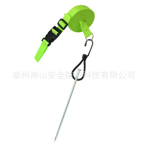 Outdoor Camping Tent <b>Ground</b> Stake Set 23cm Cross Shape With Elastic <b>Hooks</b> And Straps For RV Awning Fixing - Product Image 3