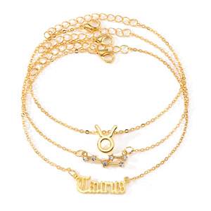 Bracelet de cheville de mode de haute qualité Summer <span class=keywords><strong>Beach</strong></span> 12 Constellations Bracelet de cheville pour les femmes - Product Image 6