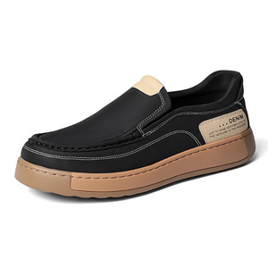 Chaussures en toile pour hommes, à enfiler, bout rond, doublure en maille respirante, semelle extérieure en caoutchouc, pour l'été, décontractées - Product Image 5
