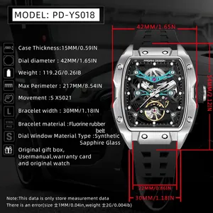 Montre Pagani Design ys018 pour homme, nouvelle montre, étanche à 50 mètres, cadran lumineux, montre mécanique tendance - Product Image 3