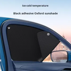 Pare-brise avant de voiture d'été Tissu Oxford Ventouse entièrement occultante Isolation thermique Protection solaire Polyester <span class=keywords><strong>noir</strong></span> - Product Image 5