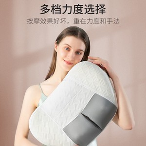 Massage Pillow Neck Head Lumbar Acupressure Kneading Rechargeable Timing Full Body Relief Home Car Use Milky Color - Product Image 5