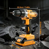 Perceuse sans fil 21V Lithium-Ion sans balais à vitesse variable, batterie 2.0AH, tournevis portable rechargeable, outil de perçage personnalisé OEM