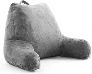 Travesseiro De Leitura Com Espuma De Memória Desfiada Encosto Adulto Travesseiro De Leitura Com Braços Para Trás Suporte Para Sentado Na Cama