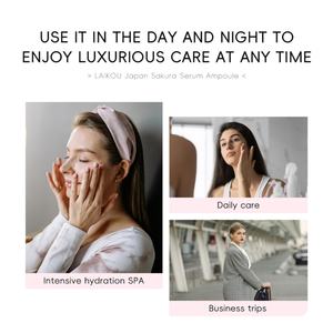 Ampolla de Suero Sakura de Japón de Marca Privada LAIKOU con Ácido Hialurónico para un Tono de Piel Uniforme y para Suavizar las Líneas Finas del Rostro - Product Image 4