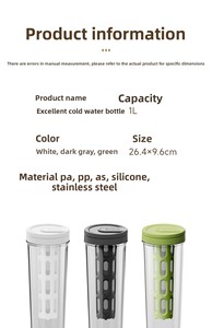 Carafe <span class=keywords><strong>à</strong></span> café infusé <span class=keywords><strong>à</strong></span> froid et théière <span class=keywords><strong>à</strong></span> fruits avec infuseur, grande capacité, pour réfrigérateur, promotion estivale - Product Image 3