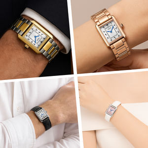 <span class=keywords><strong>Orologio</strong></span> di Lusso Classico <span class=keywords><strong>Elegante</strong></span> Quadrato con Cassa Ultra Sottile al Quarzo Impermeabile Quadrante Arabo e Loghi Personalizzati per Uomo e <span class=keywords><strong>Donna</strong></span> - Product Image 3