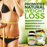 100% Pur Garcinia Cambogia 1500mg, Gélules Amincissantes Rapides, Vitamines Adultes pour la Perte de Poids, Brûle-Graisse et Détox