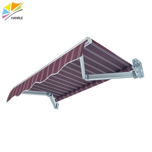 Auvent manuel/automatique télescopique rétractable, <span class=keywords><strong>tente</strong></span> pliable, pare-soleil avec raccords et poignée sur pédalier - Product Image 2