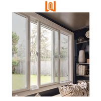 WANJIA Ventanas Correderas de PVC Estilo Francés Personalizadas para Villas, Ventana Deslizante de Vidrio de Vinilo Antirrobo con Persiana Horizontal de Plástico