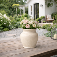 Vase à fleurs en résine Weivista, pot rustique, décoration personnalisée en gros pour terrasse, table, jardin