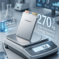 Sel Baterai Lithium Ion Semi-solid State Farasis S55C 3.7V 55Ah, Baterai Pengisian Cepat Densitas Energi Tinggi 3.7V