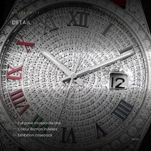 Reloj mecánico automático para hombre, esfera completa de 41 mm, caja de acero inoxidable, correa de silicona, resistente al agua hasta 30 m - Product Image 5