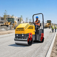 Équipement de construction certifié EPA : Rouleau compresseur autoporté 5 tonnes 4x4, rouleau vibratoire à direction hydraulique pour nivellement de chaussées
