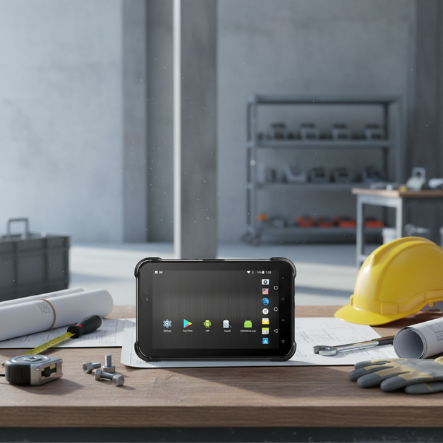 Building 8-inch Industrial Android 12 Tablet with Fingerprint GPS NFC 4G WiFi Waterproof IP68 Sturdy & Durable Customized
