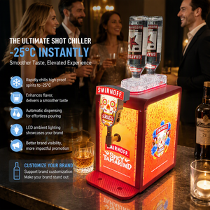 2 Bouteilles Distributeur de <span class=keywords><strong>Vodka</strong></span> <span class=keywords><strong>Smirnoff</strong></span> de Luxe Personnalisable, Refroidi par Compresseur, Équipement de Service pour Bouteilles pour Clubs et Bars - Product Image 1