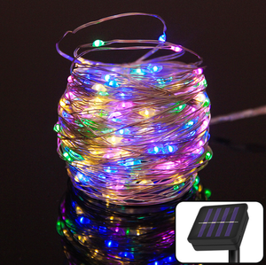 Guirlande lumineuse solaire LED 10m 20m Décoration de jardin extérieur Lumière féérique Fête Noël Mariage Vacances IP65 - Product Image 5