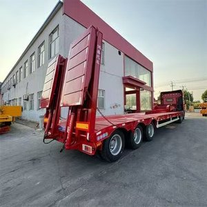 95% nueva cama plana de 80 toneladas y 18 metros en buenas condiciones Remolque Valla de ganado Camión semirremolque a la venta - Product Image 1