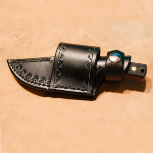 Étui à couteau en cuir véritable de haute qualité avec passant de ceinture pour couteaux à lame fixe, couteaux de chasse en plein air, étui en cuir - Product Image 2