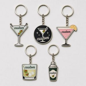 Porte-clés Martini Personnalisés en Gros – Chaînes en Verre pour Bars à Cocktails, Restaurants Occidentaux, Promotion de Bar, Souvenir, Support de Clés - Product Image 1