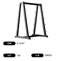 Support de Rangement Commercial Robuste en Acier pour Haltères et Poids Libres de Haute Qualité