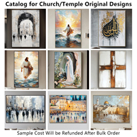 Peinture religieuse unique faite à la main de Jésus, art chrétien spirituel moderne à texture épaisse, cadeau chrétien pour la décoration de la maison et de l'église
