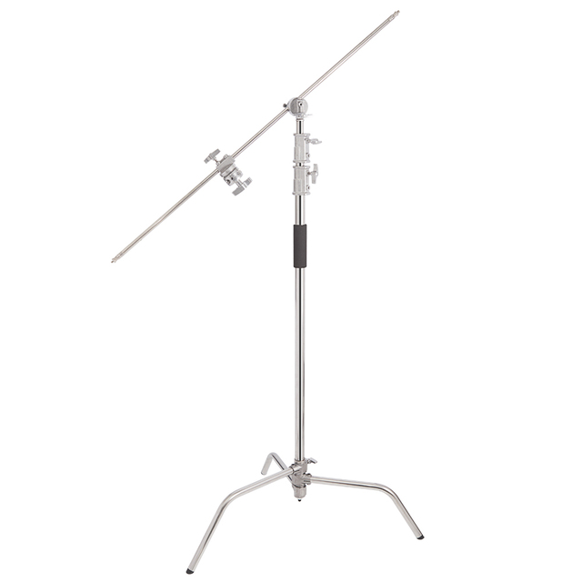 3.3m Heavy-Duty Stainless Steel Tripod Stand Magic Leg C Stand for Photography Softbox Video Light
