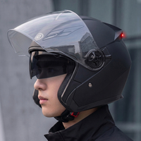 Casque de moto ouvert personnalisé en gros d'usine avec feux arrière LED de sécurité, certifié DOT, double visière, casque tout-terrain