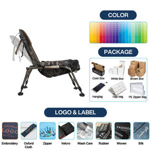 كرسي صيد محمول قوي قابل للطي من Mydays بتصميم مموه مع مسند ظهر طويل وثلاث وضعيات مختلفة - Product Image 3