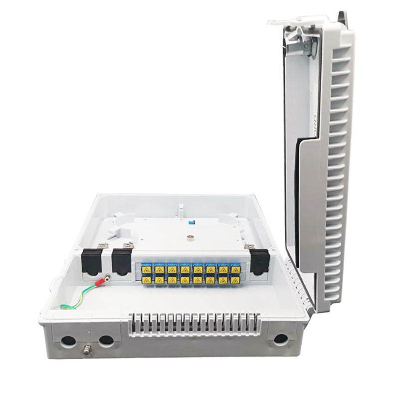 16 Cores FTTH Fiber Optic Distribution Box 16 Ports Termination Box For Fiber Optic Cable
