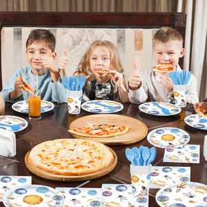 Ensemble de vaisselle sur le thème de l'espace, du ciel étoilé et des astronautes, pour la première balade autour du <span class=keywords><strong>Soleil</strong></span>, décorations de fête d'anniversaire sur le thème des planètes et des astronautes - Product Image 6