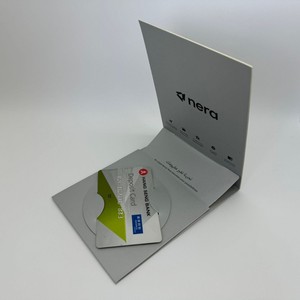 Nera Credit <b>Card</b> Flip Rotating Box Customized 350G Paper UV Coating Four Color Printing Gift Craft Packaging - Product Image 1