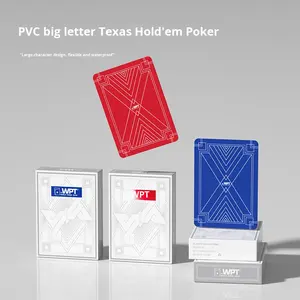 Cartas de Póker Texas Hold'em WPT, Caja <span class=keywords><strong>Doble</strong></span>, Edición Especial para Competición, Papel Especial con Esquinas Redondeadas, Personalizables, Anchas y Grandes - Product Image 5