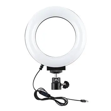 PULUZ 6.2 inch 16cm USB 3 Modes Dimmable LED Ring Light for Live Steam Vlogging Photography Video Lights Selfie Ring Light