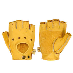 <span class=keywords><strong>Gants</strong></span> de <span class=keywords><strong>moto</strong></span> personnalisés en cuir perforé rétro pour le sport, la conduite et le cyclisme – Noir - Product Image 4