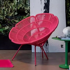 Moderno jardín tejido cuerda sofá Patio seccional Metal flor forma ocio silla sala de estar interior patio balcón <span class=keywords><strong>terraza</strong></span> - Product Image 5