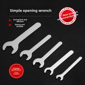 Llave de extremo abierto de un solo cabezal desechable suministrada por el fabricante Llave de acero métrica pequeña de hoja de hierro barata - Product Image 3